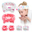 6 Pcs Face Wash Headband Wristband Set,Spa Headband Makeup Skincare Headbands Wrist Bands Scrunchies Bracelets for Washing Face (Pink white,Love)