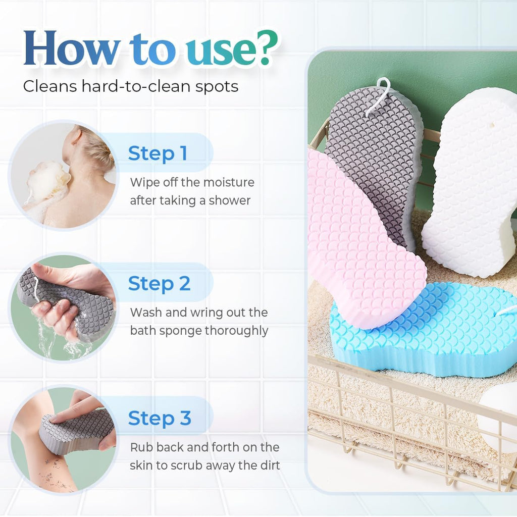 Magic Exfoliating Bath Sponge Blue