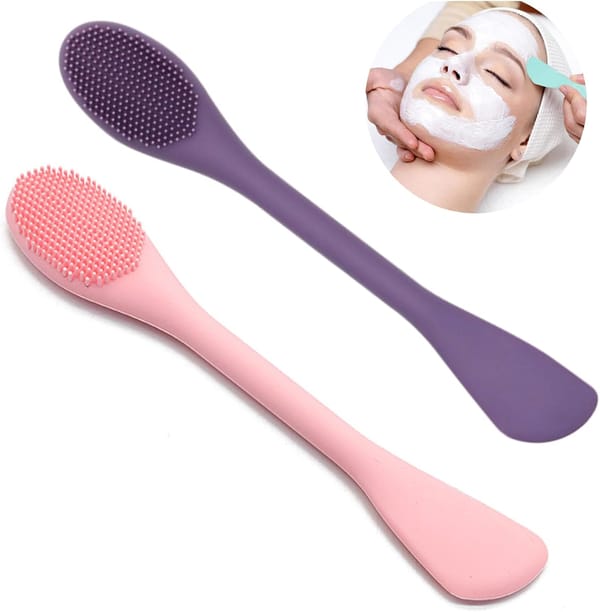 Silicone Face Mask Applicator Brush Pink Purple
