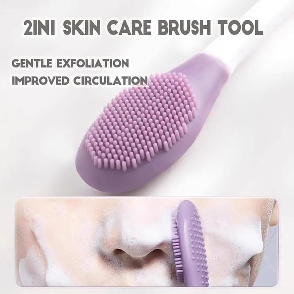 Silicone Face Mask Applicator Brush Pink Purple