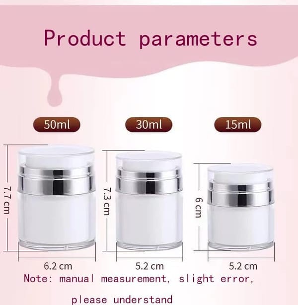 Airless Pump Cream Jar 100ml 4 Pack