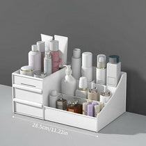 Pink Cosmetic Storage Box with Drawers