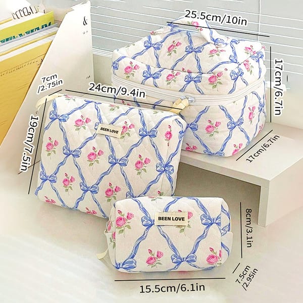 Pink Cosmetic Travel Storage Set 3 Piece