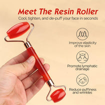 Dual Head Facial Roller and Gua Sha Set Purple