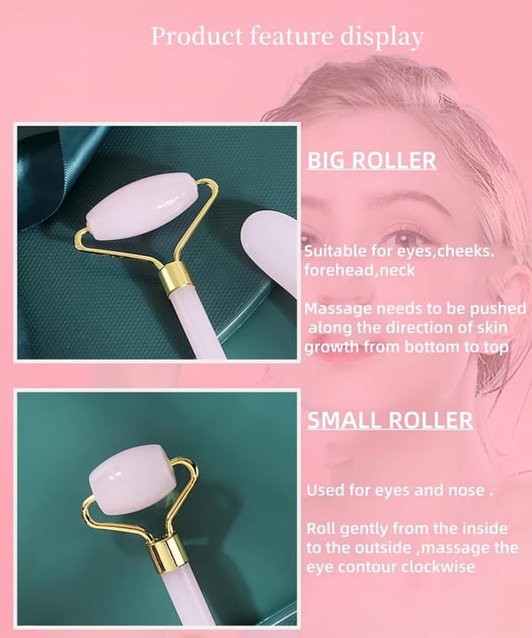 Natural Pink Gua Sha Tool 2 Piece