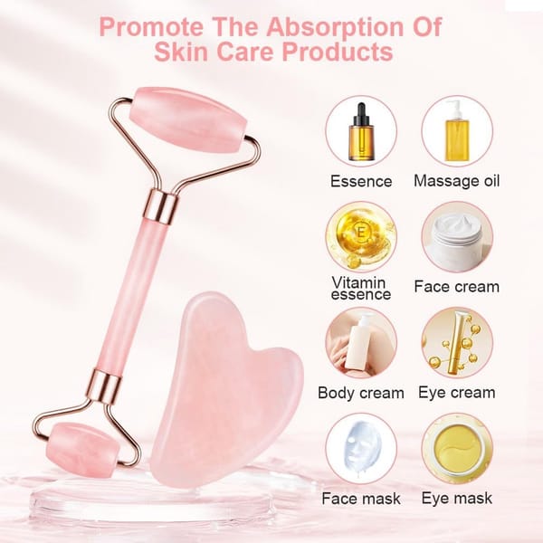 Natural Pink Gua Sha Tool 2 Piece