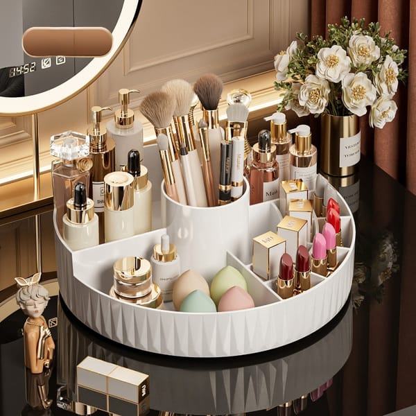 Luxury Rotating Cosmetic Organizer Black Secondary image