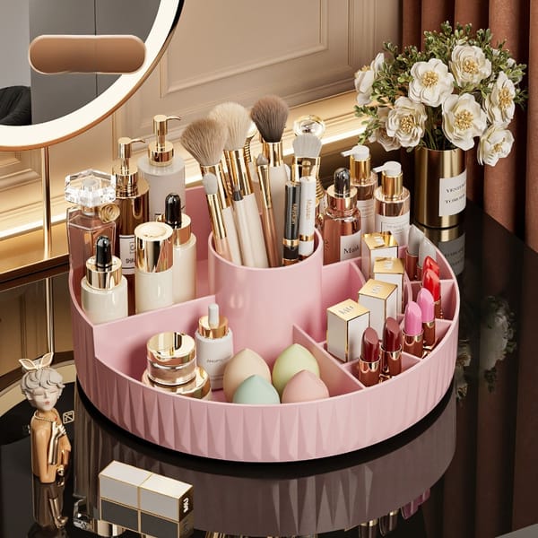 Luxury Rotating Cosmetic Organizer Black