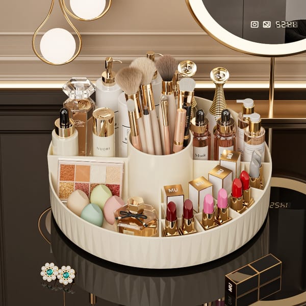 Luxury Rotating Cosmetic Organizer Black