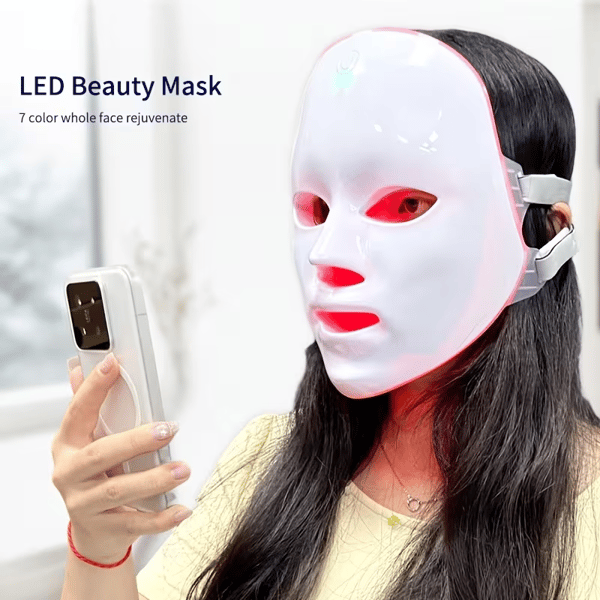7 Color LED Facial Mask Light Beige