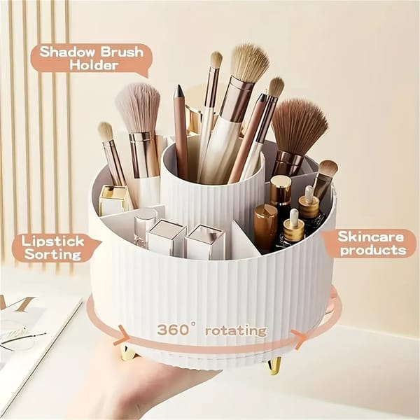 Rotating Cosmetic Storage Box Black