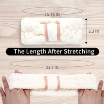 Stretchable Headbands Set Of 3 Off White / Pink / Black