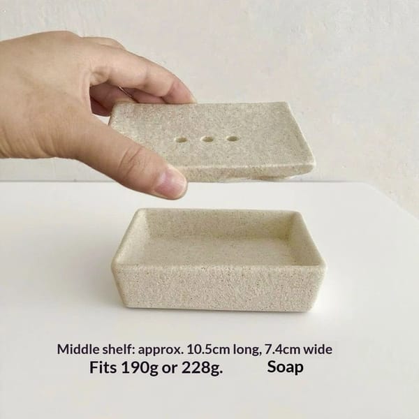 Natural Soap Dish and Sponge Holder