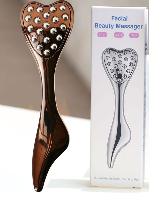 Stainless Steel Heart Face Massage Roller