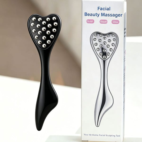 Stainless Steel Heart Face Massage Roller