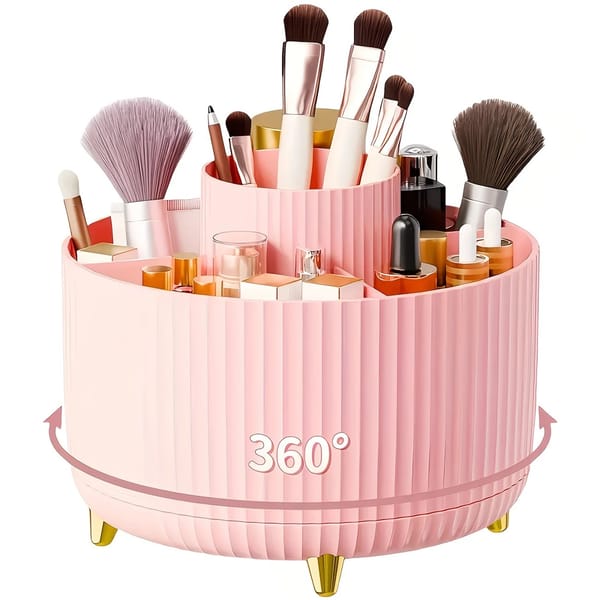 360 Degree Rotating Cosmetic Organizer Green Secondary image