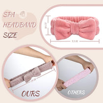 Spa Headband 4 Pack White / Brown / Rose Pink / Light Pink