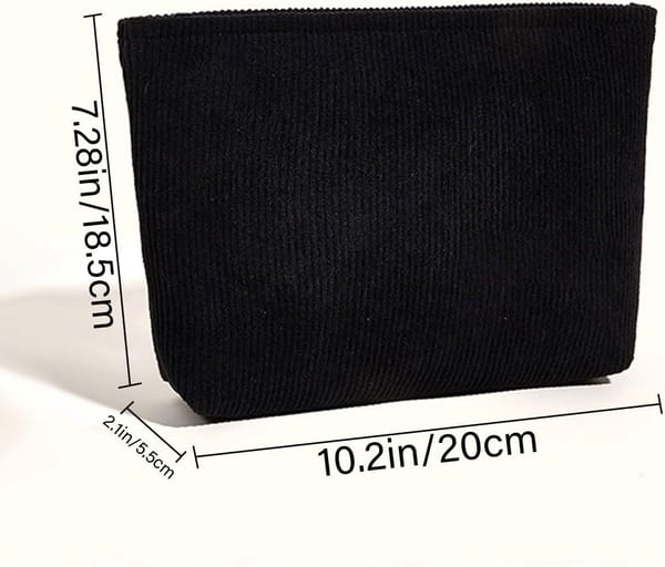 Corduroy Cosmetic Bag 3 Pack