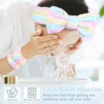 Spa Headband Kit 9 Piece Pink / Blue / White