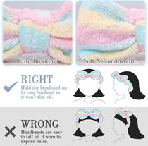 Spa Headband Kit 9 Piece Pink / Blue / White