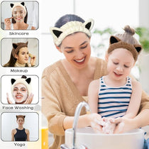 Makeup Headband and Wristband Set 4 Piece