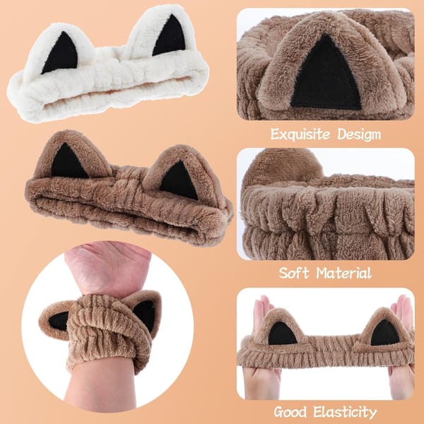 Cat Ears Spa Headband 2 Pack