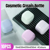 Square Cosmetic Cream Jars Pink 50ml 10 Pack