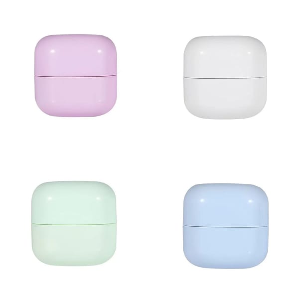 Square Cosmetic Cream Jars Pink 50ml 10 Pack