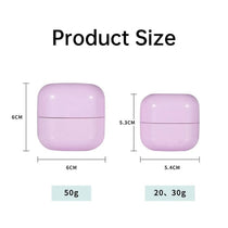 Square Cosmetic Cream Jars Pink 50ml 10 Pack