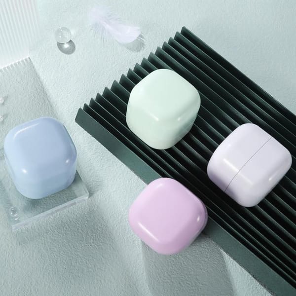 Square Cosmetic Cream Jars Pink 50ml 10 Pack