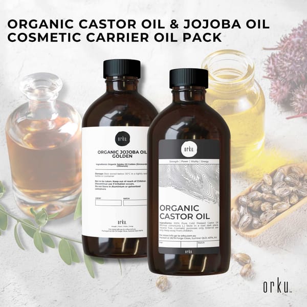Orku Organic Castor and Jojoba Oil Pack 500ml