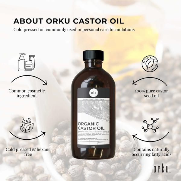Orku Organic Castor and Jojoba Oil Pack 500ml
