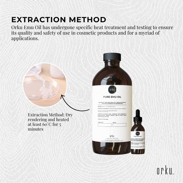 Orku Pure Emu Oil 1L with Bonus 25ml