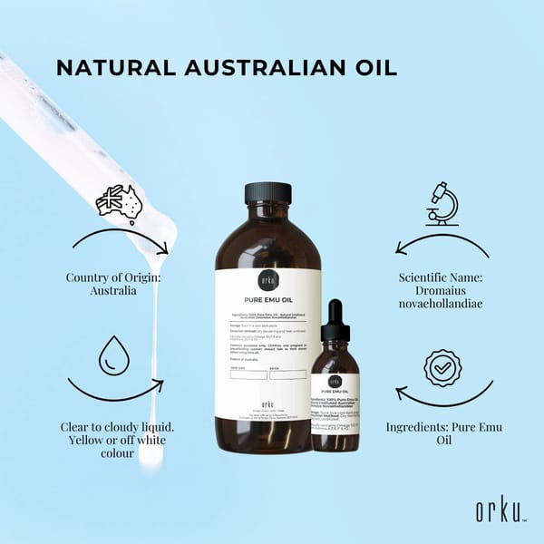 Orku Pure Emu Oil 500ml with Bonus 25ml
