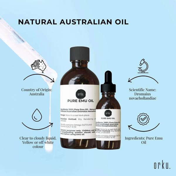 Orku Pure Emu Oil 250ml with Bonus 25ml