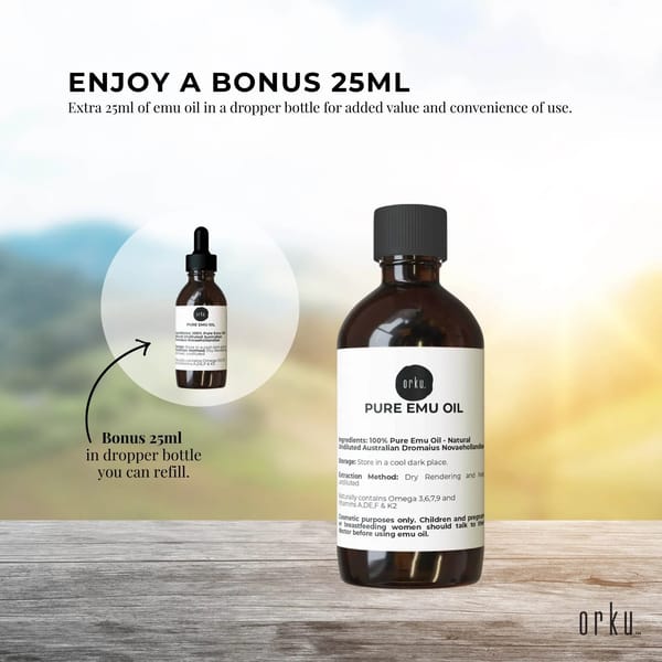 Orku Pure Emu Oil 250ml with Bonus 25ml
