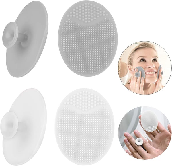 Silicone Face Scrubber Brush 2 Pack White