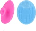 Silicone Face Scrubber Pad 2 Pack Rose Pink Blue Secondary image