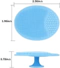 Silicone Face Scrubber Pad 2 Pack Rose Pink Blue