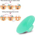 Silicone Face Scrubber Pad 2 Pack Rose Pink Blue