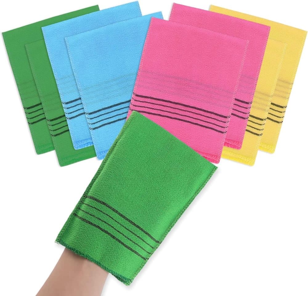 12 pcs Exfoliating Washcloth Scrub Glove Towel for Dead Skin Removal, one size Main image