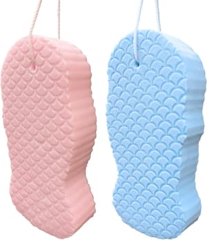 Exfoliating Bath Sponge White 2 Pack