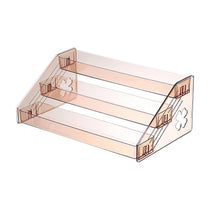 3-Tier Acrylic Riser Shelf, Clear Perfume and Skincare Organizer, Sturdy Display Stand for Countertop, High-Capacity Nail Polish and Essential Oil Bottle Organizer and Storage Holder Clear