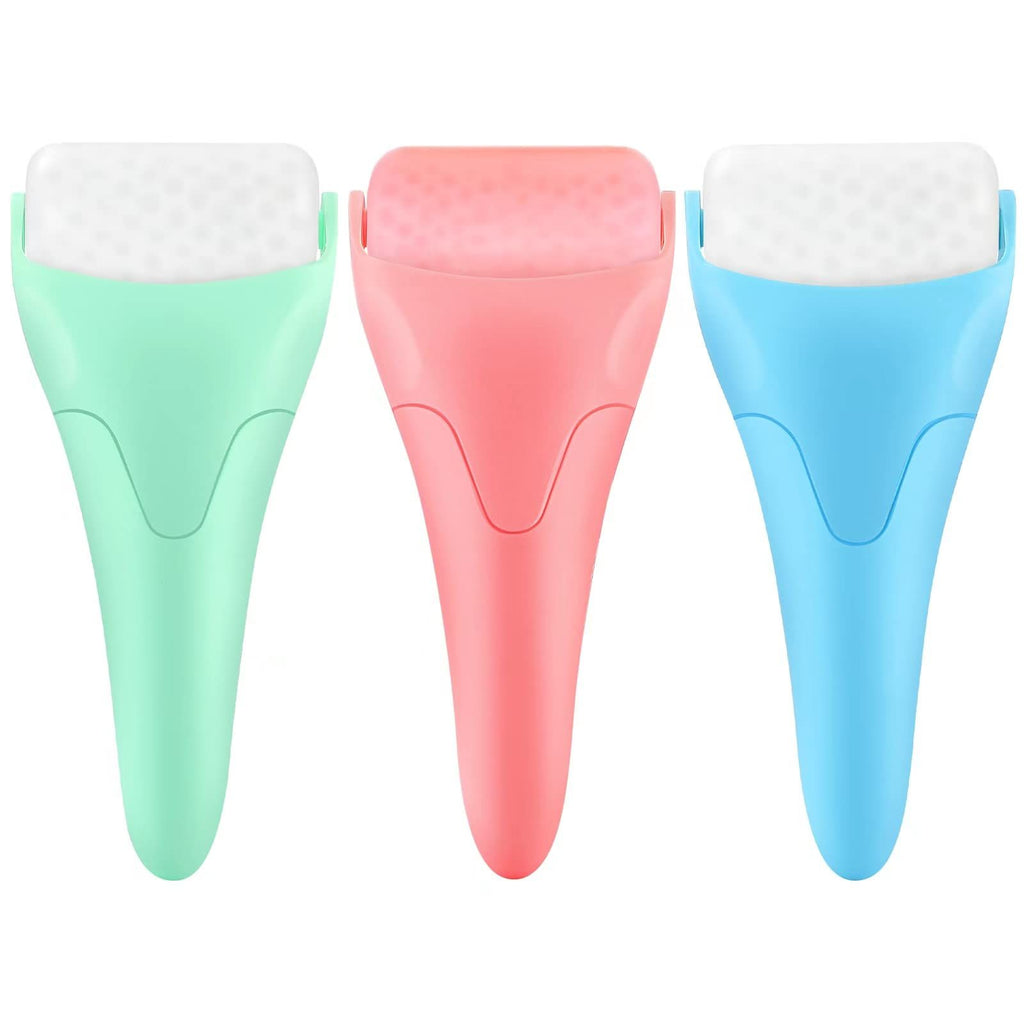 3 Pack for Face & Eye Puffiness Relief for Men and Women, Reduce Wrinkles, Massager Under Eye Puffiness（pink,green,blue,18.5*8.5*4.2cm )