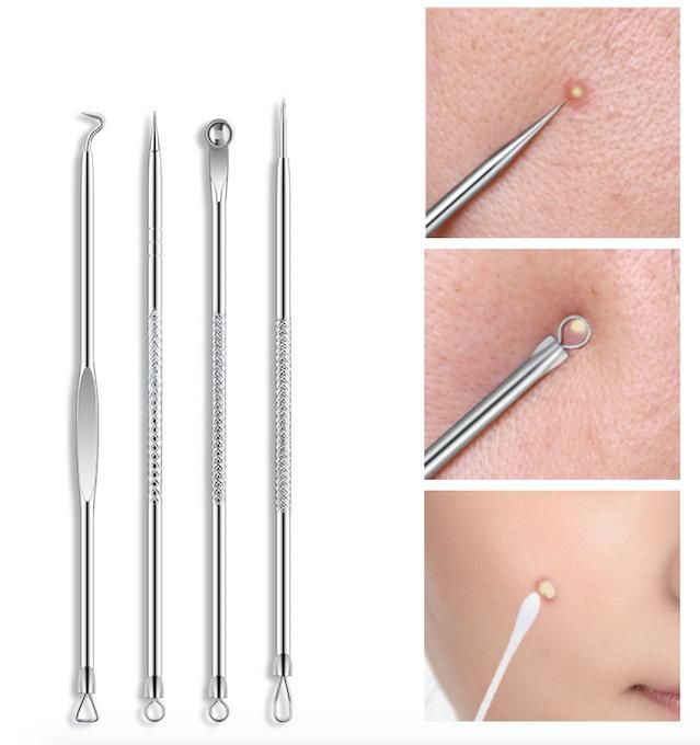 4-pack Blackhead Remover Tool, Silver Main image