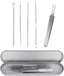 Blackhead Remover Tool Pimple Popper Kit 5 Pack Extractor Tools with Case Comedone Zit Acne Blemish Whitehead Removal Professional Stainless Steel for Face Nose