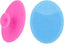 Face Scrubber,2 Pack Soft Silicone Scrubbies Facial Cleansing Pad Exfoliator Scrub Brush Scrubby for Massage Pore Blackhead Removing Exfoliating,Cool Gift Girl Rose Pink+blue; 2 