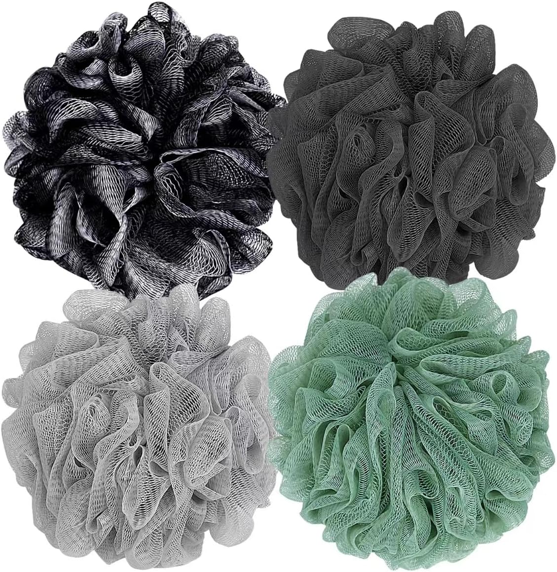 Loofah Bath Sponge Shower Loofa Bath Puff Body Scrubber Exfoliating Soft Premium 4 Pack Main image
