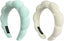 2 Pack Sponge Spa Makeup Headband, Puffy Spa Headband Skincare Headband for Women Face Washing, Makeup Removal, Shower, Skincare