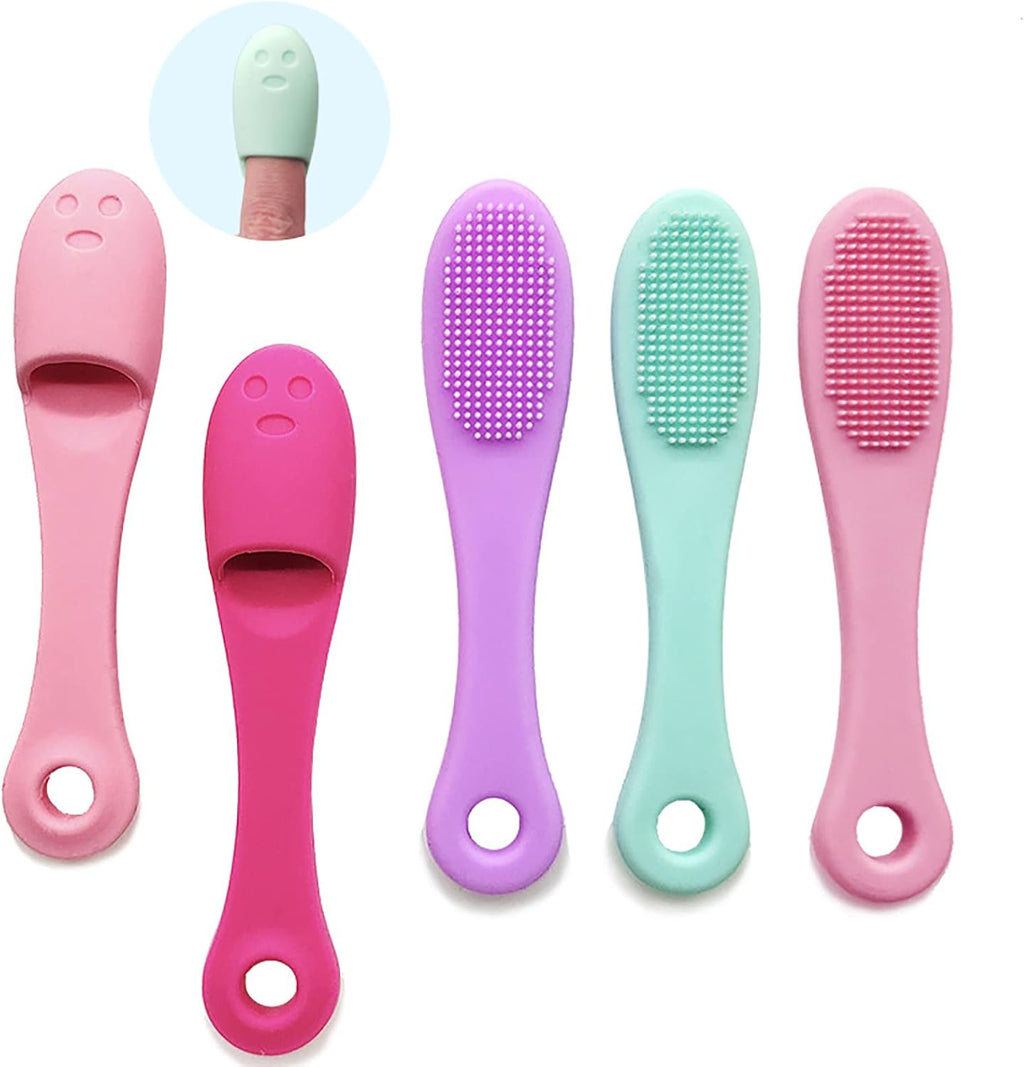Gentle silicone facial cleansing brush - Manual facial cleansing brush - Soft and effective cleansing and massage - 5-pack